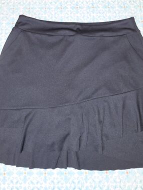 Greg Norman Black Skort with Ruffle Hem